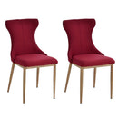 Set 2 Sedie imbottite in Acciaio e Poliestere 45x57,5x87,5 cm  Rosse