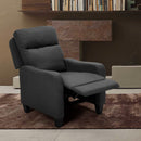 Poltrona Relax Reclinabile Manuale 106x74x74 cm in Tessuto Grigio