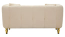 Divano Alma Crema con Cuscini 81x155x71 cm in Legno e Poliestere      