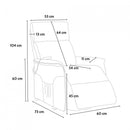 Poltrona Alzapersona Elettrica 1 Motore 60x73x104 cmin Similpelle Nero