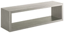 Mensola da Parete 60x18x15,5 cm in Fibra di Legno Regolo Rovere Grigio New