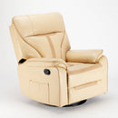 Poltrona Relax Reclinabile Manuale 90x74x130 cm in Similpelle Beige