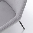 Set 4 Sedie 54x53x89 cm in Similpelle Grigio Chiaro