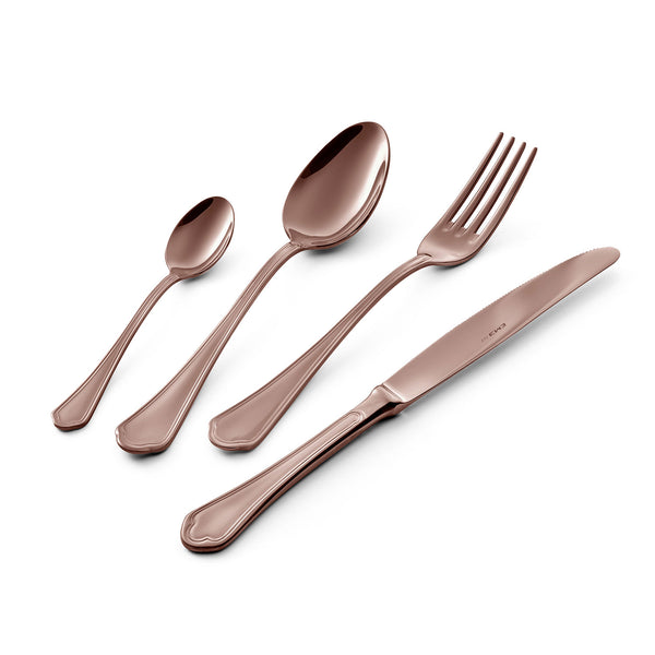 Servizio Set di Posate 24 Pezzi in Acciaio 18/10 PVD Eme Domus Chocolate prezzo