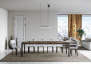  Tavolo Allungabile 130-390x90x77 cm Everyday Premium Noce Gambe Antracite