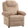 Poltrone Relax Reclinazione Manuale Poggiapiedi Estraibile Beige