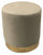 Pouf Poggiapiedi Ø46x48 cm in Velluto Soriani Tortora