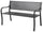 Panca 2 Posti 128x53x80 cm in Ferro Vorghini Lazise Antracite