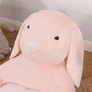Poltroncina per Bambini 60x50x59 cm in Peluche Coniglio Rosa