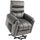 Poltrona Alzapersona Elettrica 1 Motore 79x97x103 cm in Poliestere Effetto Velluto Grigio Scuro