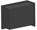 Camino a Bioetanolo da Incasso 60x45 cm  Corner 600 Right Nero