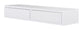 Mensola da Parete con 2 Cassetti 88,2x13,4x23,7 cm in Fibra di Legno Domino Maxi Bianco