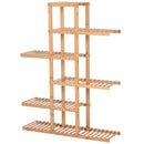 Libreria Scaffale 6 Ripiani 98x28x132 cm in Bambù Naturale 