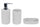 Set 3 Accessori da Bagno in Abs Bianco