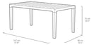 Tavolo da Giardino 160x90x74 cm Keter Harmony Bianco e Cappuccino