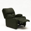 Poltrona Relax Reclinabile Manuale 100x76x94 cmin Microfibra Verde