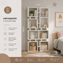 Libreria Moderna 79x24x166,5 cm Scaffalatura 4 Ripiani Bianco      