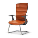 Set 2 Sedie da Ufficio Visitatori 67x52x110 cm Arya cuoio