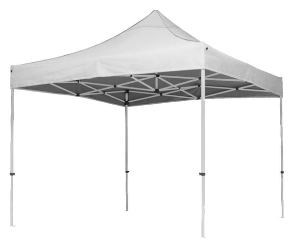Gazebo da Giardino Pieghevole 3x3m in Acciaio e Tessuto Bianco sconto