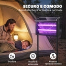 Lampada Antizanzare da Esterno 45x18x90 cm a Energia Solare con Rete di Protezione Nero      
