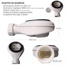 Piatto Doccia in Pietra Bonussi Ardesia Stone Central Bianco Varie Misure