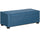 Panca Fondo Letto 120x50x44 cm con Vano Contenitore in Tessuto Blu