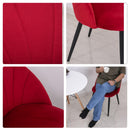 Set 2 Sedie Imbottite 50x54x79 cm in Velluto  Rosso