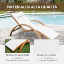 Lettino Prendisole Relax in Legno Crema 