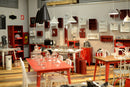 Tavolo Rettangolare in Metallo Bristol Rosso