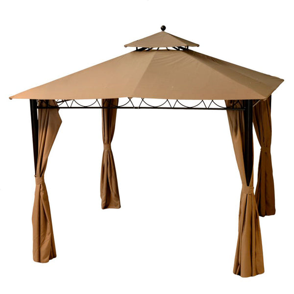 online Gazebo da Giardino 3x4m in Acciaio Texas Marrone