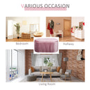 Pouf Sgabello Contenitore 81x40x41 cm in Tessuto Vellutato  Rosa