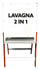 Lavagna 2 in 1 per Bambini 65x55x11 cm con Cavalletto in Legno Rosso