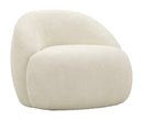 Poltrona Ginevra Bianca 81x78x64 cm in Compensato e Spugna e Poliestere Bianco      