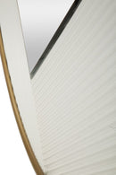 Specchio da Muro Tolosa 80x4x80 cm in MDF e Ferro e Specchio Bianco e Oro      