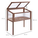 Mini Serra da Giardino 90x50x93 cm in Legno Marrone