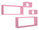 Set 3 Mensole Cubo da Parete Quadrato e Rettangolare in Fibra di Legno Merlino Rosa Blush
