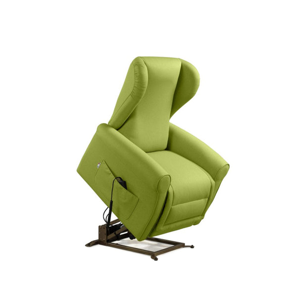 sconto Poltrona Alzapersona Elettrica 2 Motori 90x100x90 cm Sofa in Microfibra Dispositivo Medico 1 Verde