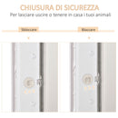 Gattaiola 38,6x1,8x52 cm per Vetro Rete e Porta Bianca