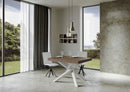 Tavolo Allungabile 130-234x90x77 cm Volantis Noce Telaio Bianco 