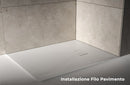 Piatto Doccia 70x90 cm Effetto Pietra Stone Bianco