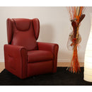 Poltrona Relax Elettrica Tea con Alzapersona Lift 2 Motori Massaggiante in Similpelle Bordeaux