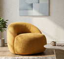 Poltrona Ginevra Senape 81x78x64 cm in Compensato e Spugna e Poliestere Senape      
