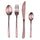 Servizio Set di Posate 24 Pezzi in Acciaio Inox VdE Tivoli 1996 Drop Rame Satinato
