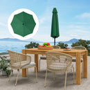 Telo di Ricambio per Ombrellone Rettangolare da 3 m a 8 Stecche Poliestere Anti UV 50+ Verde   