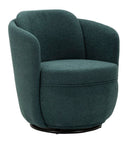 Poltrona Girevole Torino Ottanio 70x72x75 cm in Ferro e Compensato e Spugna e Poliestere Verde acqua e Oro e Nero      