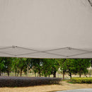 Gazebo da Giardino 3x3m in Acciaio Pareti Rimovibili Tessuto Oxford Crema 