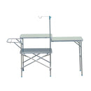 Tavolino da Campeggio Picnic Pieghevole in Alluminio 154.5x40.5x82 cm 