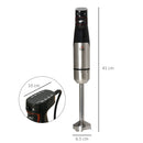 Frullatore ad Immersione Mixer Cucina 4 in 1 1000W con Accessori Argento e Nero