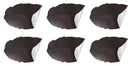Set 6 Tovagliette Double Face 47x30x0,7 cm  in Plastica VdE Tivoli 1996 Banano Grigio/Nero