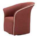 Poltrona Girevole Siena Bordeaux 83,5x66x80 cm in Ferro e Compensato e Spugna e Poliestere Bordeaux      